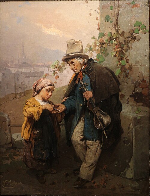 The busker, 1872, Domenico Induno