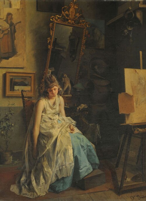 The model, 1872, Domenico Induno