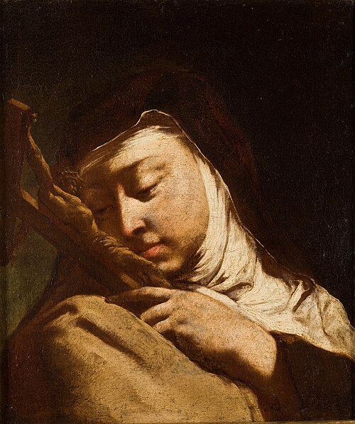 Saint Teresa of Ávila Contemplating the Cross, 1745, Domenico Maggiotto