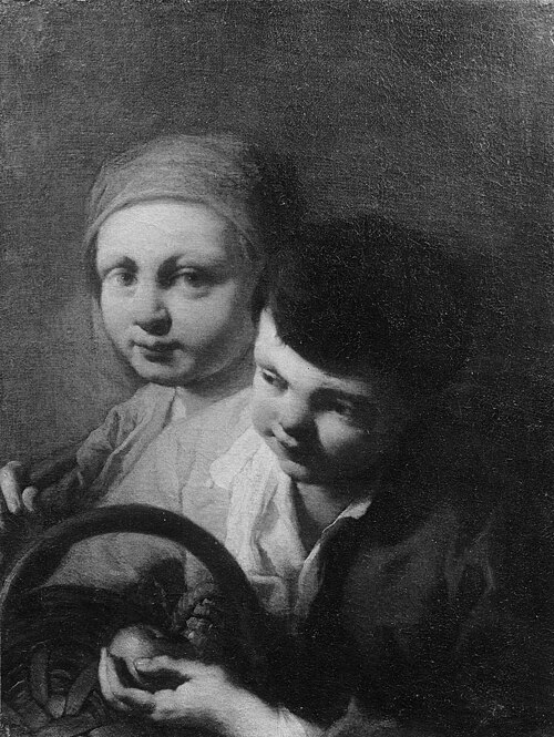 Two Peasant Boys with a Basket, , Domenico Maggiotto
