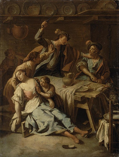 Quarrel of Gamblers, 1750, Domenico Maggiotto