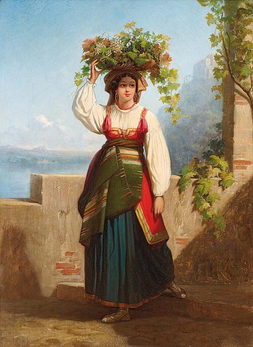 Paysanne dans un paysage florentin, 1840, Dominique Papety