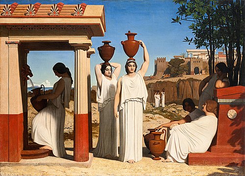 Femmes à la fontaine., 1839, Dominique Papety