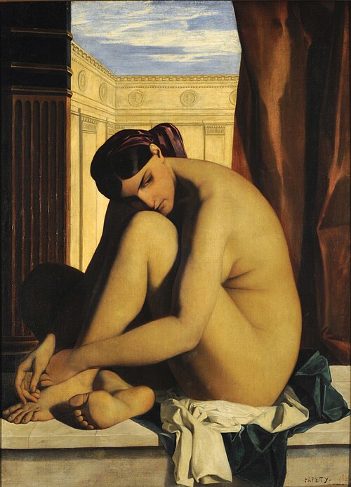 In the bath, 1835, Dominique Papety