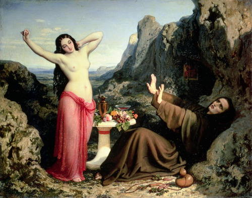 La Tentation de saint Hilarion, 1843, Dominique Papety
