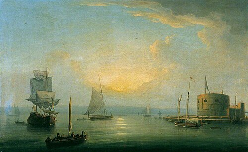 A Fog, with a View of Calshot Castle, 1766, Dominique Serres