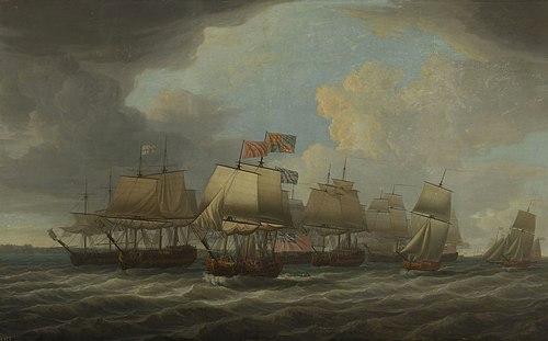 The Royal Visit to the Fleet II, 1775, Dominique Serres