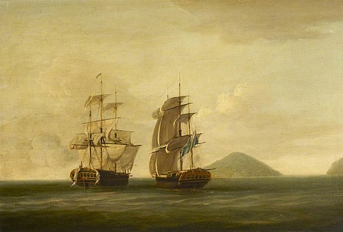 HMS Pearl Capturing the Esperance, 30 September 1780, 1781, Dominique Serres