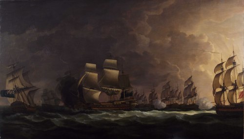 The Moonlight Battle: the Battle off Cape St Vincent, 16 January 1780, 1781, Dominique Serres