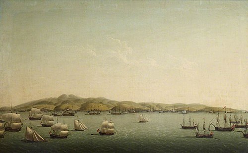 Rodney’s Fleet bombarding Martinique, 16th February, 1762, 1767, Dominic Serres