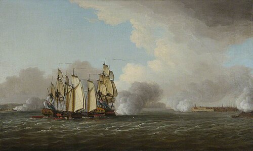 The Passage of the Hudson River, 13 July 1776, 1777, Dominique Serres