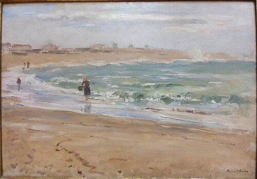 Praia de Pescadores (Póvoa de Varzim), impressão, 1900, João Marques de Oliveira