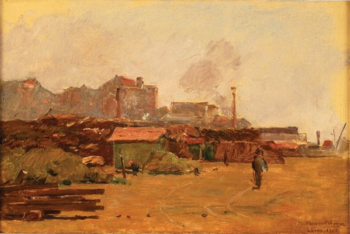Lisboa - trecho junto ao Tejo, 1908, João Marques de Oliveira