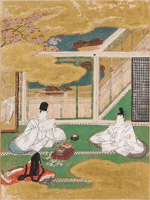 The Plum Tree Branch (Umegae), Illustration to Chapter 32 of the Tale of Genji (Genji monogatari), , Tosa Mitsunobu