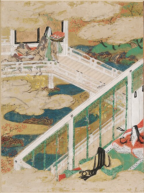 The Maidens (Otome), Illustration to Chapter 21 of the Tale of Genji (Genji monogatari), , Tosa Mitsunobu