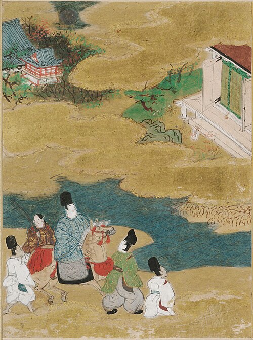 Akashi, Illustration to Chapter 13 of the Tale of Genji (Genji monogatari), , Tosa Mitsunobu