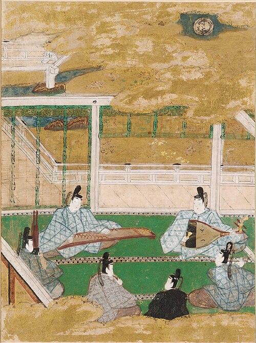 The Bell Cricket (Suzumushi), Illustration to Chapter 38 of the Tale of Genji (Genji monogatari), , Tosa Mitsunobu