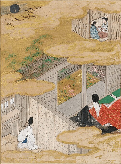 The Twilight Beauty (Yūgao), Illustration to Chapter 4 of the Tale of Genji (Genji monogatari), , Tosa Mitsunobu