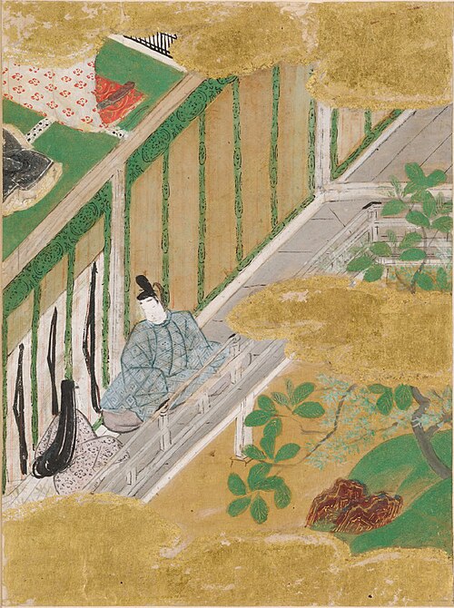 The Oak Tree (Kashiwagi), Illustration to Chapter 36 of the Tale of Genji (Genji monogatari), , Tosa Mitsunobu