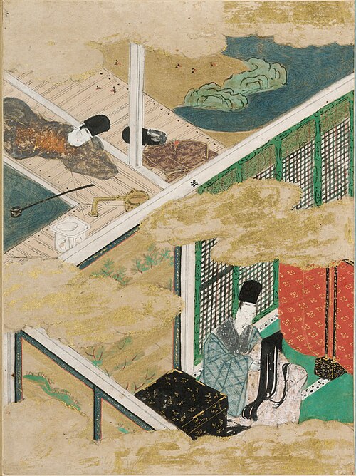The Broom Tree (Hahakigi), Illustration to Chapter 2 of the Tale of Genji (Genji monogatari), , Tosa Mitsunobu