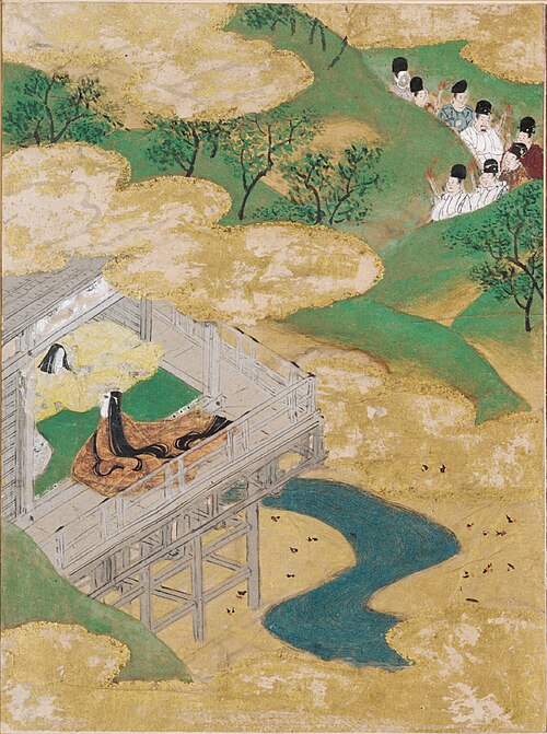 The Floating Bridge of Dreams (Yume no Ukihashi), Illustration to Chapter 54 of the Tale of Genji (G, , Tosa Mitsunobu