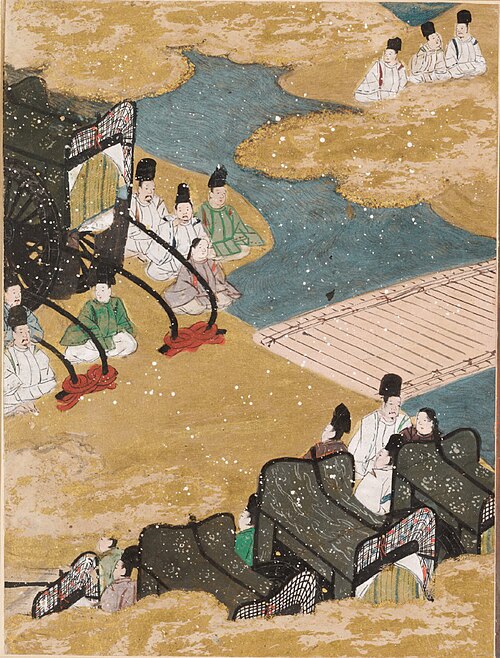 The Imperial Progress (Miyuki), Illustration to Chapter 29 of the Tale of Genji (Genji monogatari), , Tosa Mitsunobu