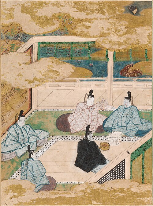 New Wisteria Leaves (Fuji no Uraba), Illustration to Chapter 33 of the Tale of Genji (Genji monogata, , Tosa Mitsunobu