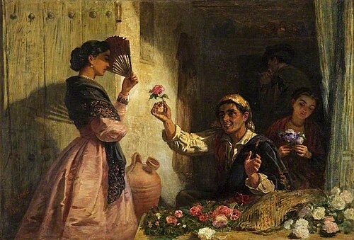 The Spanish Flower Seller, 1867, Edwin Long