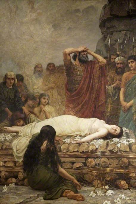Jephthah's Vow: The Martyr, 1885, Edwin Long