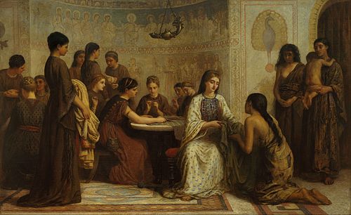 A Dorcas meeting in the 6th century, 1873, Edwin Long