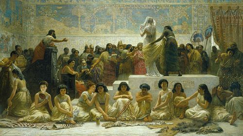 Le marché au mariage de Babylone, 1875, Edwin Long