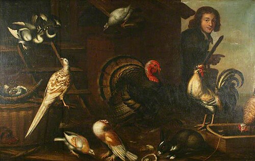 Domestic Fowls and a Man, , Melchior de Hondecoeter