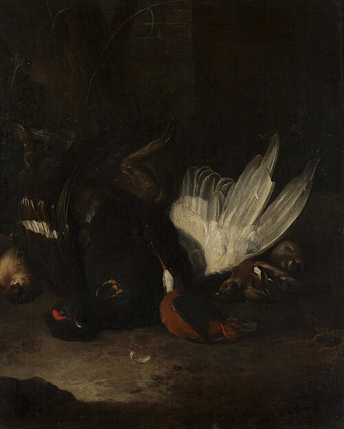 Stilleven met dode vogels, 1675, Melchior d'Hondecoeter