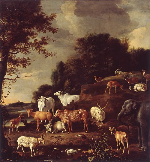 Landscape with Exotic Animals, 1690, Melchior d'Hondecoeter