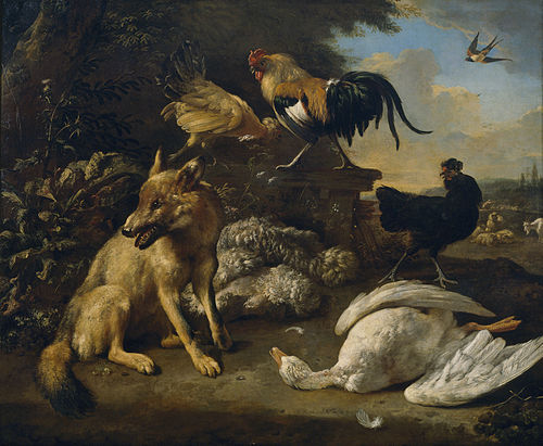 Still Life with Animals, 1650, Melchior d'Hondecoeter