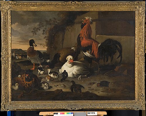hen- yard, 1680, Melchior d'Hondecoeter