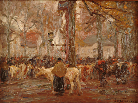 Veemarkt te Mol (voorstudie), , Edgard Farasyn