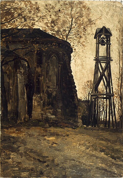 Le chevet de l'église Saint-Pierre-de-Montmartre, 1885, Edmond Yon