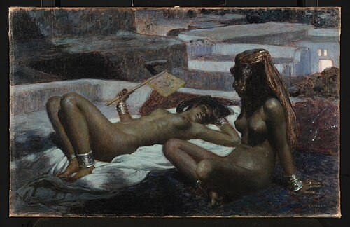 Sur les terrasses. Clair de lune à Laghouat, 1897, Étienne Dinet