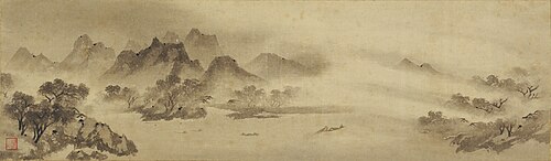 Fishing Village at Sunset, 1300, Muqi Fachang