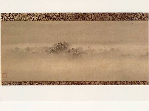 Cloche du soir d'un temple enveloppé dans la brume, 1300, Muqi Fachang