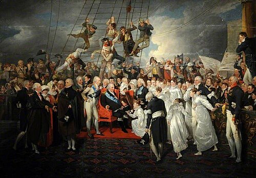 The Arrival of King Louis XVIII of France in Calais in 1814, , Edward Bird