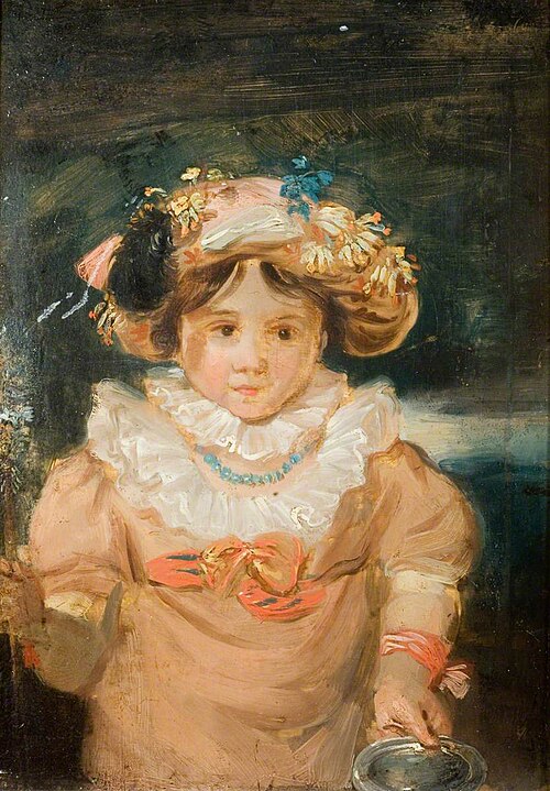A Child with an Elaborate Headdress, , Edward Bird