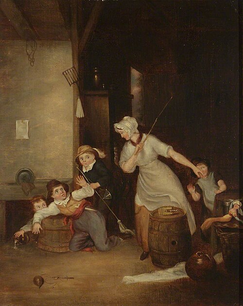 A Dame scolding Naughty Children, 1815, Edward Bird
