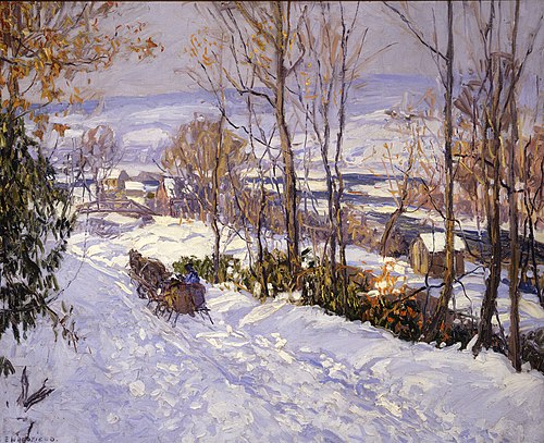 Road and River, 1926, Edward Redfield