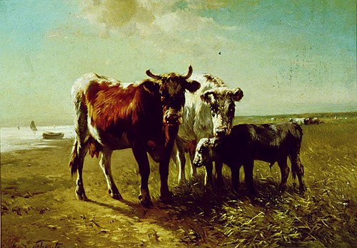 Bétail sur la plage, , Henri Schouten