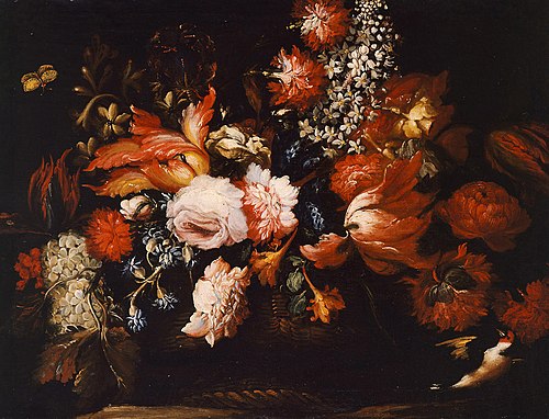 Blumenkorb mit Stieglitz, , Elisabetta Marchioni
