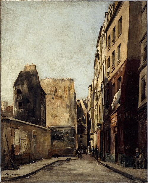 La Rue Saint-Julien-le-Pauvre, en 1886, 1886, Emmanuel Lansyer