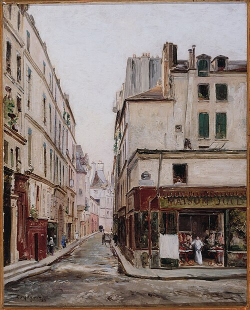 La Rue Hautefeuille, 1886, Emmanuel Lansyer