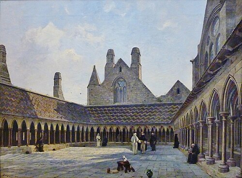 Le Cloître du Mont Saint-Michel, 1878, Emmanuel Lansyer